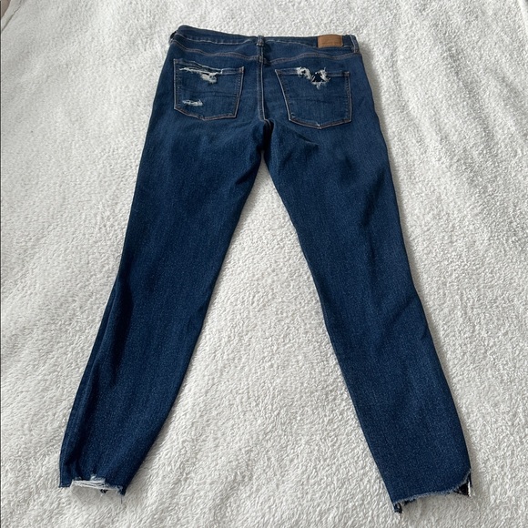 American Eagle Next Level Stretch Dark Wash High Rise Jegging Size 12 - Picture 12 of 12